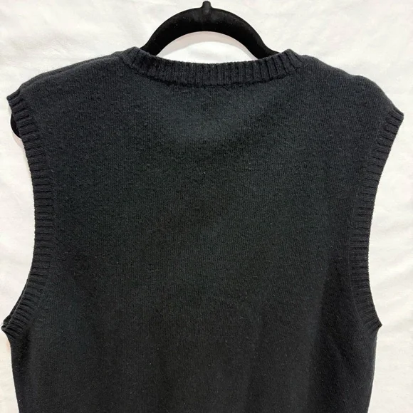Club Room Wool Sweater Vest L Lambswool Knit Preppy Academia Minimalist Layer - Picture 11 of 12